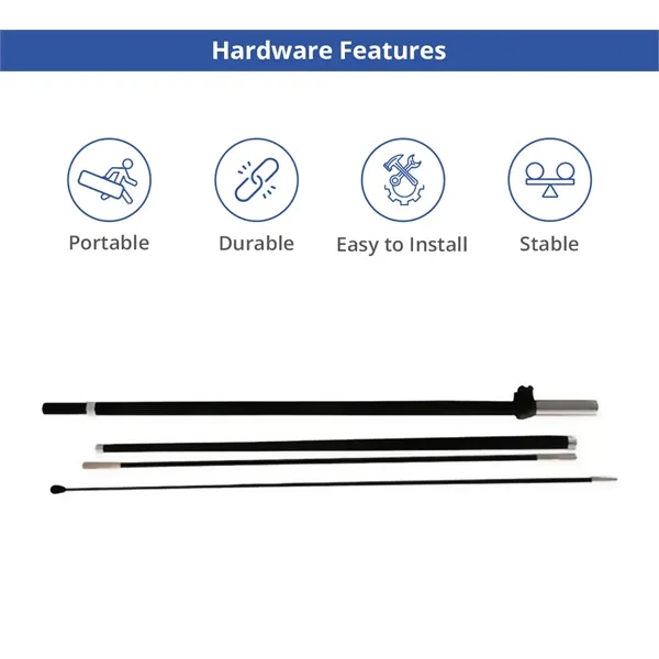 Blade Flags - Single Sided w/spike base (2.50ft x 15.42ft) - Blade Flags - Single Sided w/spike base (2.50ft x 15.42ft) - Image 3 of 9