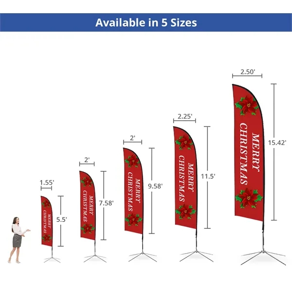 Blade Flags - Single Sided w/spike base (2.50ft x 15.42ft) - Blade Flags - Single Sided w/spike base (2.50ft x 15.42ft) - Image 5 of 9