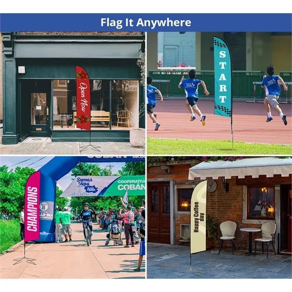 Blade Flag - Double sided w/cross base (2.50ft x 15.42ft) - Blade Flag - Double sided w/cross base (2.50ft x 15.42ft) - Image 7 of 8