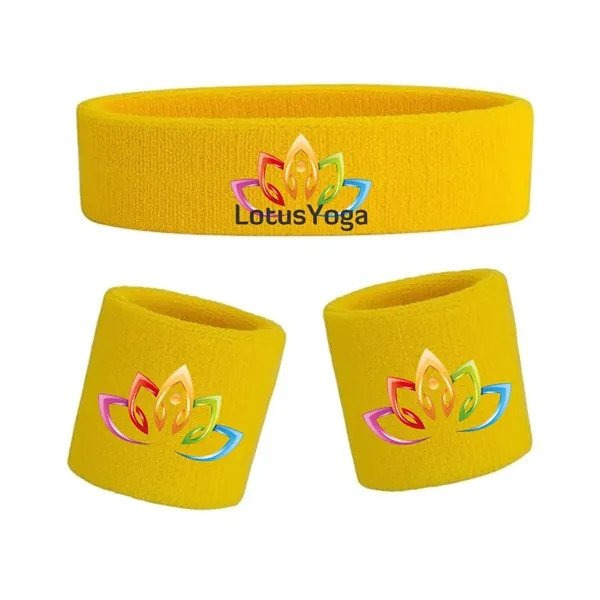 Sports Headband and Wristband Set with Custom Embroidery - Sports Headband and Wristband Set with Custom Embroidery - Image 1 of 1