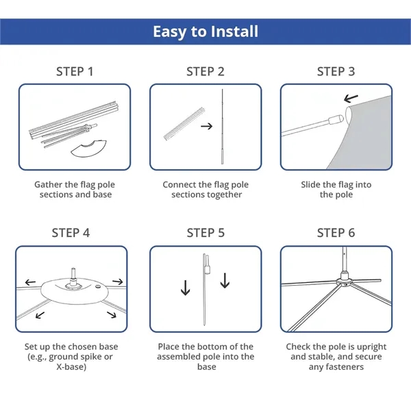 Blade Flags - Double sided w/Spike Base (2.25ft x 11.5ft) - Blade Flags - Double sided w/Spike Base (2.25ft x 11.5ft) - Image 8 of 9