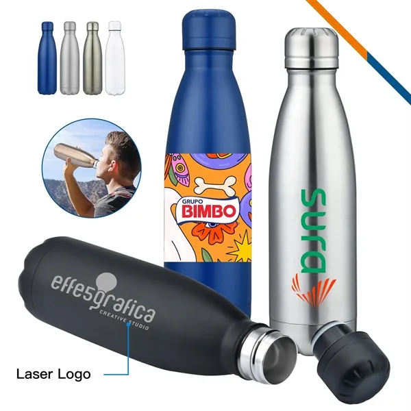 Trojan Stainless Steel Water Bottle - 17 OZ. - Trojan Stainless Steel Water Bottle - 17 OZ. - Image 0 of 8