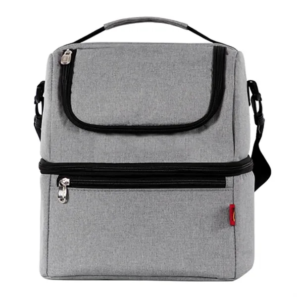 Double Decker  Insulated Large Lunch Cooler Bag - Double Decker  Insulated Large Lunch Cooler Bag - Image 2 of 4