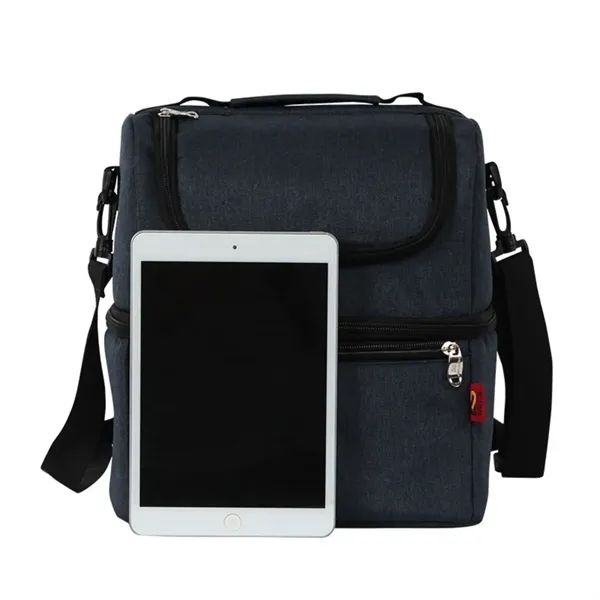 Double Decker  Insulated Large Lunch Cooler Bag - Double Decker  Insulated Large Lunch Cooler Bag - Image 3 of 4
