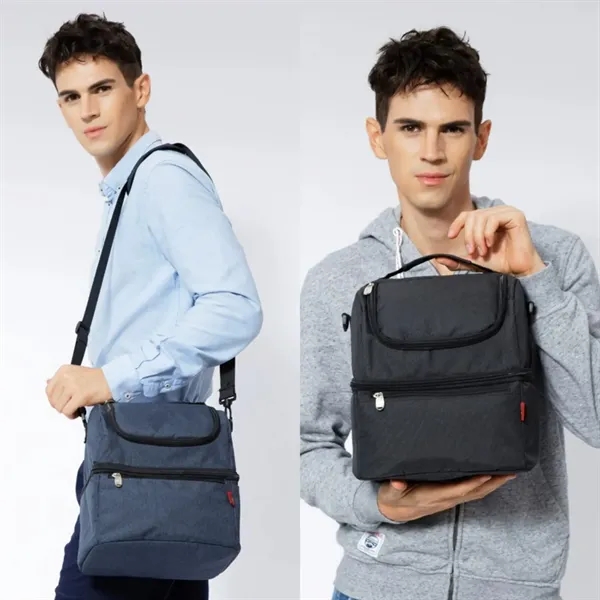 Double Decker  Insulated Large Lunch Cooler Bag - Double Decker  Insulated Large Lunch Cooler Bag - Image 4 of 4