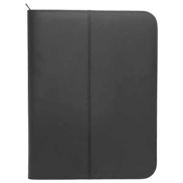 Zippered Black Leather Portfolios - Zippered Black Leather Portfolios - Image 0 of 2