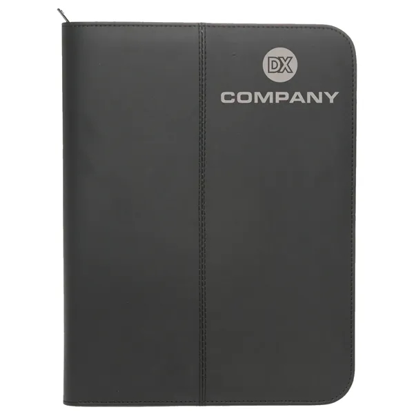 Zippered Black Leather Portfolios - Zippered Black Leather Portfolios - Image 2 of 2