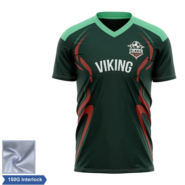 Men's and Kids' Sublimation Soccer Jersey - 150G Interlock - Men's and Kids' Sublimation Soccer Jersey - 150G Interlock - Image 1 of 3