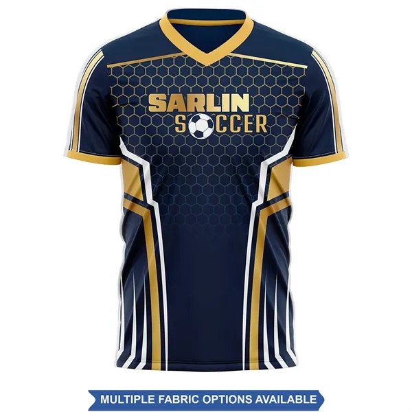 Men's and Kids' Sublimation Short Sleeve Soccer Jersey - - Men's and Kids' Sublimation Short Sleeve Soccer Jersey - - Image 1 of 7