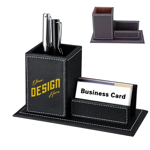 Desk Storage Box with Business Card Holder - Desk Storage Box with Business Card Holder - Image 0 of 3