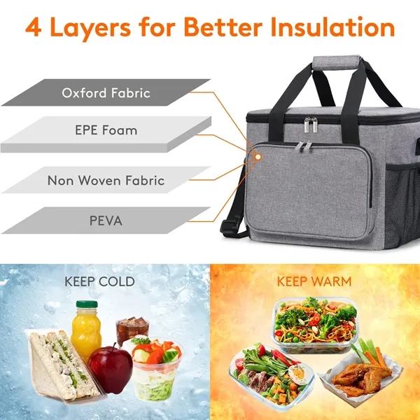 Large Lunch Bag Insulated Lunch Box 15L / 27L - Large Lunch Bag Insulated Lunch Box 15L / 27L - Image 3 of 4