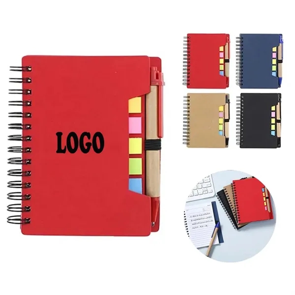 Custom Sticky Notebook with Pen - Custom Sticky Notebook with Pen - Image 0 of 3