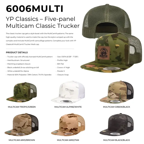 Yupoong 6006MULTI Classics Five-panel Multicam - Yupoong 6006MULTI Classics Five-panel Multicam - Image 2 of 23