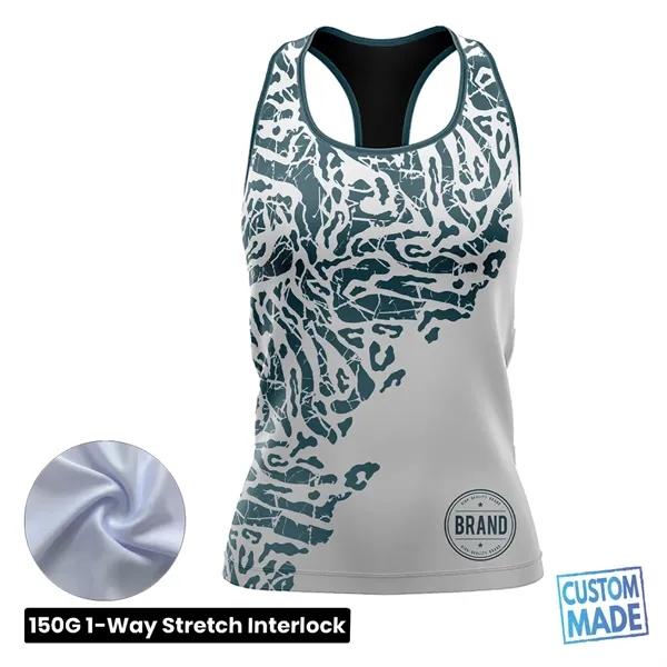 Women's Sublimation Racerback Tank Top - 150G Interlock - Women's Sublimation Racerback Tank Top - 150G Interlock - Image 0 of 1