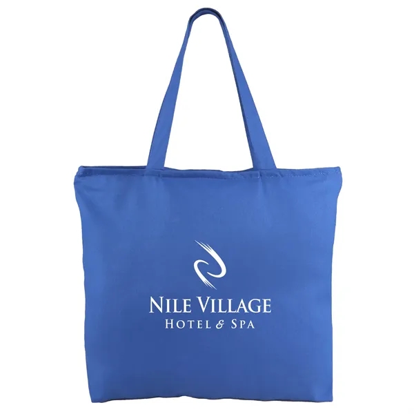12 oz. Zippered Cotton Canvas Tote - 12 oz. Zippered Cotton Canvas Tote - Image 3 of 10