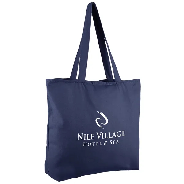 12 oz. Zippered Cotton Canvas Tote - 12 oz. Zippered Cotton Canvas Tote - Image 4 of 10