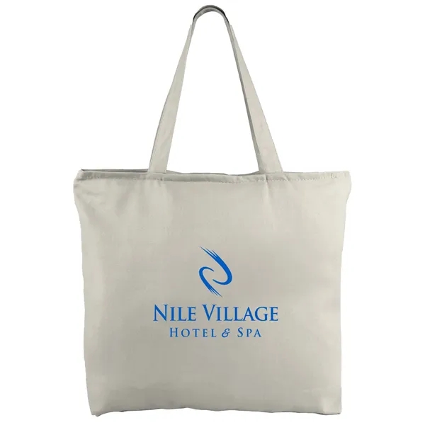 12 oz. Zippered Cotton Canvas Tote - 12 oz. Zippered Cotton Canvas Tote - Image 7 of 10