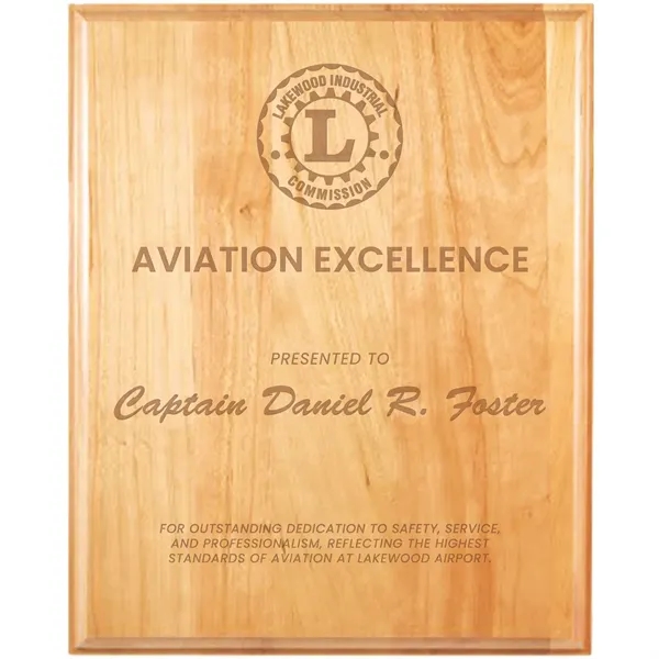 10 1/2" x 13" Genuine Cherry Plaque - 10 1/2" x 13" Genuine Cherry Plaque - Image 0 of 1