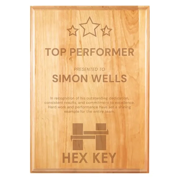 5" x 7" Genuine Cherry Plaque - 5" x 7" Genuine Cherry Plaque - Image 0 of 1