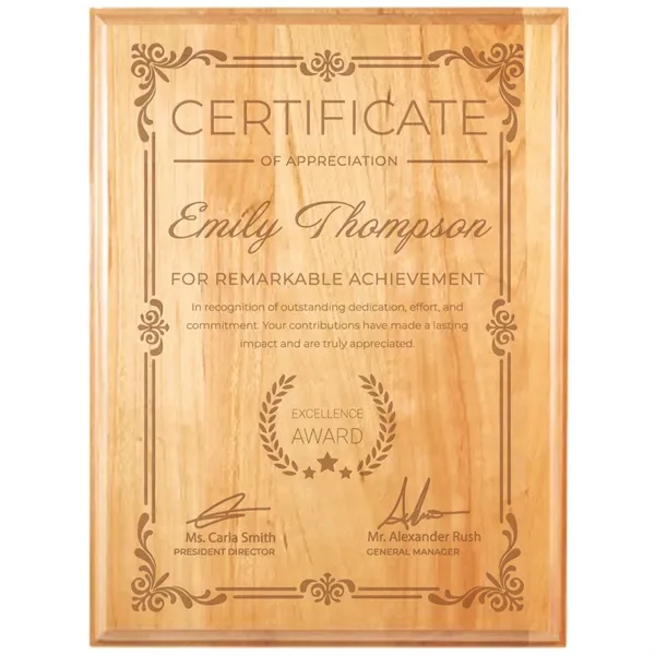 6" x 8" Genuine Cherry Plaque - 6" x 8" Genuine Cherry Plaque - Image 0 of 1