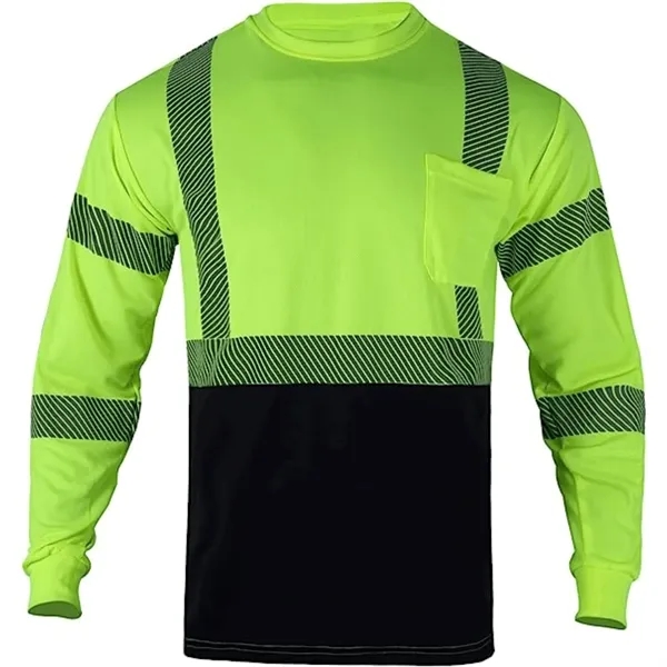 VISIPRO Long Sleeve Reflective Front Colorblock Safety Polo - VISIPRO Long Sleeve Reflective Front Colorblock Safety Polo - Image 5 of 6