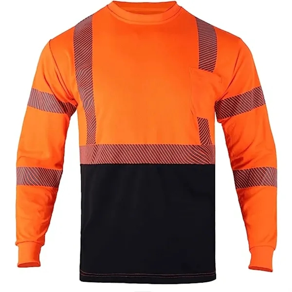 VISIPRO Long Sleeve Reflective Front Colorblock Safety Polo - VISIPRO Long Sleeve Reflective Front Colorblock Safety Polo - Image 6 of 6