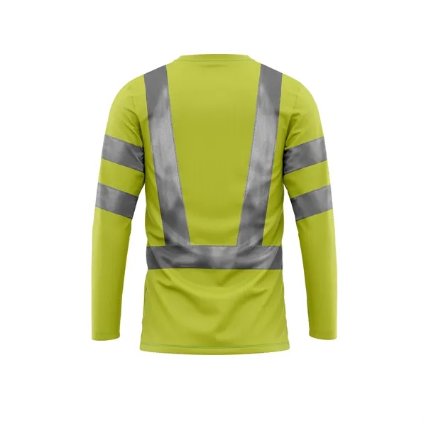 VISIPRO Long Sleeve Reflective Safety T-Shirt - Poly-Cotton - VISIPRO Long Sleeve Reflective Safety T-Shirt - Poly-Cotton - Image 3 of 5