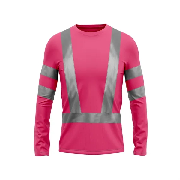 VISIPRO Long Sleeve Reflective Safety T-Shirt - Poly-Cotton - VISIPRO Long Sleeve Reflective Safety T-Shirt - Poly-Cotton - Image 4 of 5