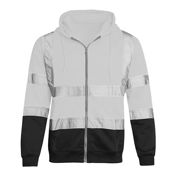 VISIPRO Reflective Colorblock Safety Full-Zip Hoodie - 280G - VISIPRO Reflective Colorblock Safety Full-Zip Hoodie - 280G - Image 15 of 28