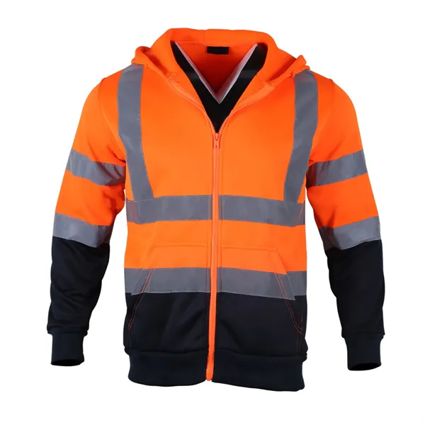 VISIPRO Reflective Colorblock Safety Full-Zip Hoodie - 280G - VISIPRO Reflective Colorblock Safety Full-Zip Hoodie - 280G - Image 24 of 28