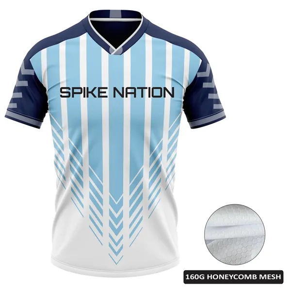 Men's Custom Full Sublimation Volleyball Short Sleeve Jersey - Men's Custom Full Sublimation Volleyball Short Sleeve Jersey - Image 0 of 2