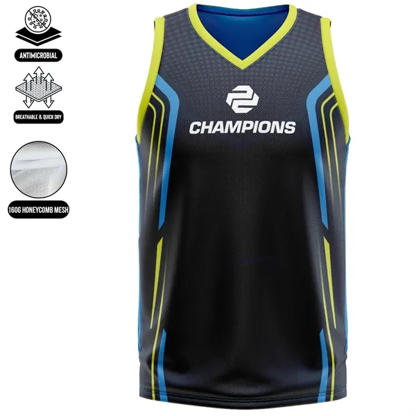 Men's Custom Full Sublimation Volleyball Sleeveless Jersey - Men's Custom Full Sublimation Volleyball Sleeveless Jersey - Image 3 of 3