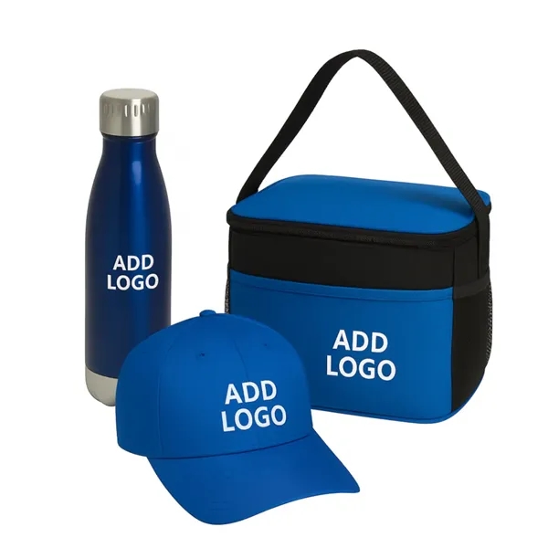 Branded Cooler Bag Gift Set with Bottle & Cap - Branded Cooler Bag Gift Set with Bottle & Cap - Image 0 of 21