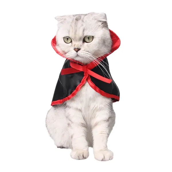 Halloween Cat Costume Pet Cape Outfit for Party and Photos - Halloween Cat Costume Pet Cape Outfit for Party and Photos - Image 5 of 10