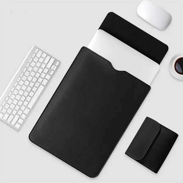 Custom 16" PU Leather No Magnetic Buckle Computer Bag