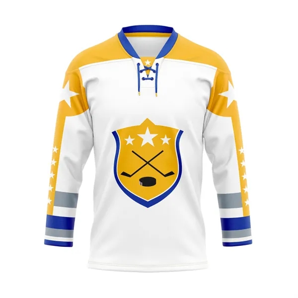 Men's & Kids' Ice Hockey Jersey with Lace Collar - Men's & Kids' Ice Hockey Jersey with Lace Collar - Image 1 of 4