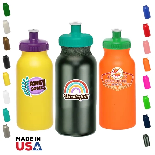 Sports Plastic Water Bottle - 20 oz - Sports Plastic Water Bottle - 20 oz - Image 0 of 1