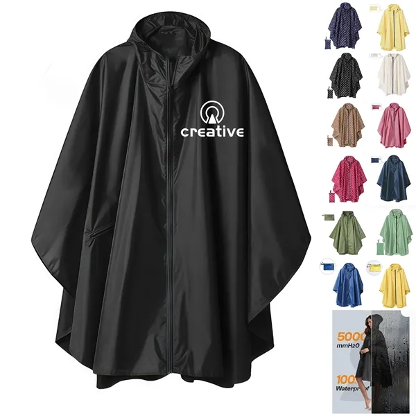 Unisex Rain Poncho Raincoat Hooded - Unisex Rain Poncho Raincoat Hooded - Image 0 of 14