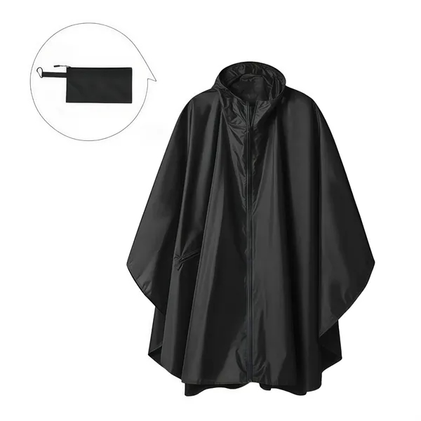 Unisex Rain Poncho Raincoat Hooded - Unisex Rain Poncho Raincoat Hooded - Image 2 of 14