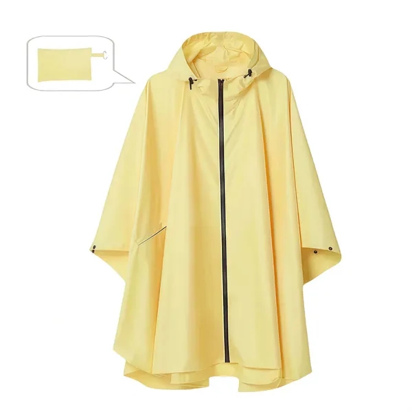 Unisex Rain Poncho Raincoat Hooded - Unisex Rain Poncho Raincoat Hooded - Image 10 of 14