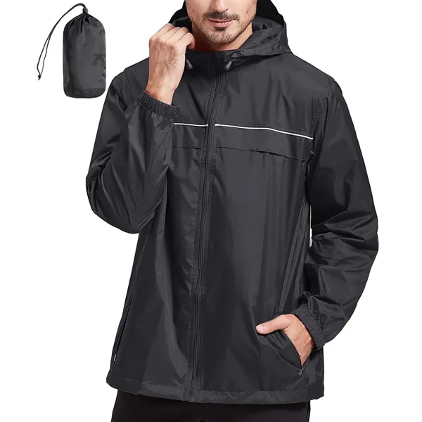 Rain Jacket Men Waterproof Windbreaker - Rain Jacket Men Waterproof Windbreaker - Image 2 of 12