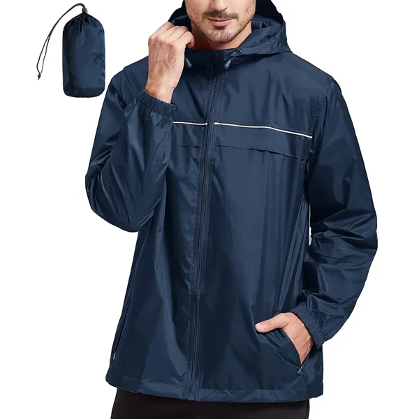 Rain Jacket Men Waterproof Windbreaker - Rain Jacket Men Waterproof Windbreaker - Image 3 of 12