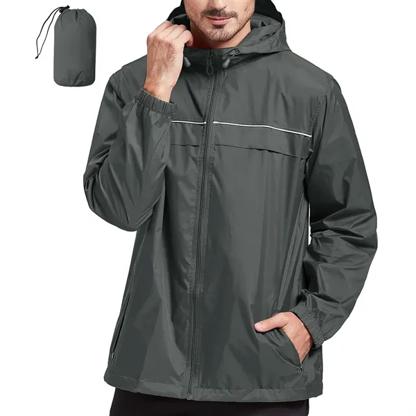 Rain Jacket Men Waterproof Windbreaker - Rain Jacket Men Waterproof Windbreaker - Image 4 of 12