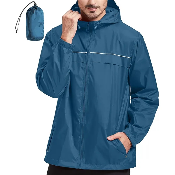 Rain Jacket Men Waterproof Windbreaker - Rain Jacket Men Waterproof Windbreaker - Image 5 of 12