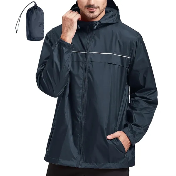 Rain Jacket Men Waterproof Windbreaker - Rain Jacket Men Waterproof Windbreaker - Image 8 of 12