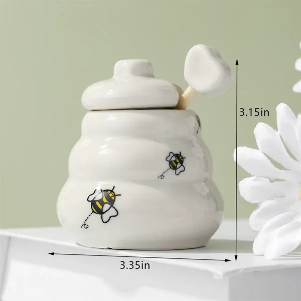 Ceramic wedding baby shower favor home jar honey pot set - Ceramic wedding baby shower favor home jar honey pot set - Image 1 of 4