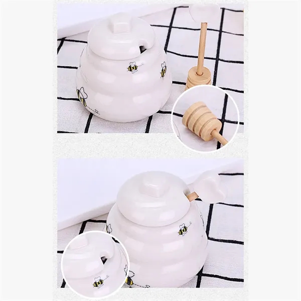 Ceramic wedding baby shower favor home jar honey pot set - Ceramic wedding baby shower favor home jar honey pot set - Image 2 of 4