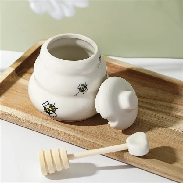 Ceramic wedding baby shower favor home jar honey pot set - Ceramic wedding baby shower favor home jar honey pot set - Image 3 of 4