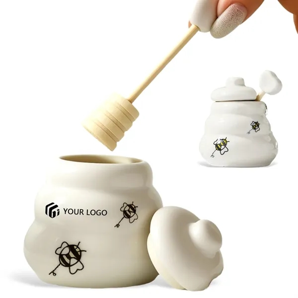 Ceramic wedding baby shower favor home jar honey pot set - Ceramic wedding baby shower favor home jar honey pot set - Image 0 of 4