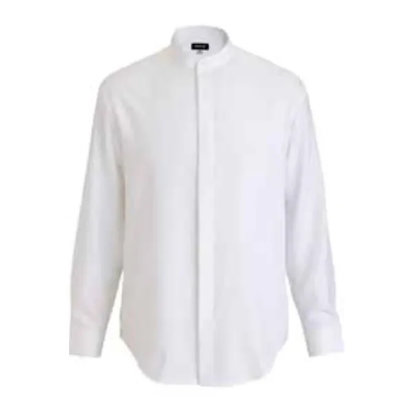 Edwards Flexbatiste Banded Collar Long Sleeve Men's Shirt - Edwards Flexbatiste Banded Collar Long Sleeve Men's Shirt - Image 0 of 10